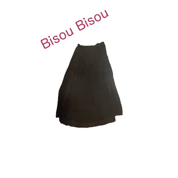 Bisou Bisou Black Chiffon Layered Skirt Sz. 14 - Picture 2 of 4